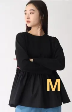 OPAQUE.CLIP ペプラムトップス ブラックM