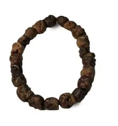 木製スカルビーズのブレスレット