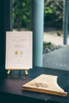 ウェディングツリー 結婚証明書　説明用紙とスタンプパッドセット