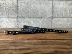 ナローベルト　15㎜　オーダー製作　スタッズベルト　ロングベルト　本革　高級