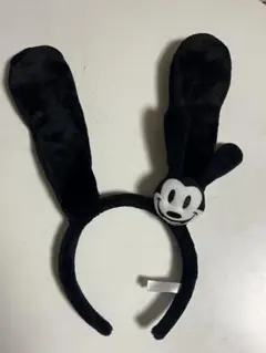 ディズニー　カチューシャ　オズワルド　黒　ウサギ