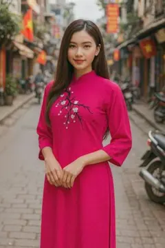 ベトナム 民族衣装 アオザイ L 12