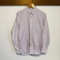 UNIQLO ストライプシャツ Mサイズ パープル系