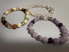 天然石ビーズブレスレット3点セット