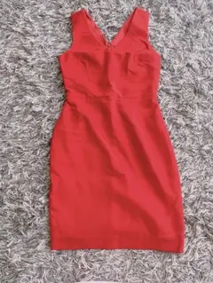 BANANA REPUBLIC レッド ノースリーブワンピース　タイト