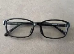 美品 Zoff ブラック 伊達 メガネ スクエア ZA31004B