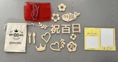 祝100日＆ひな祭り 飾りセット 木製レターバナー 撮影小物 まとめ売り