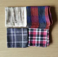 メンズ 柄物 ハンカチ 4枚セット まとめ売り 　ミスタージュンコ　他