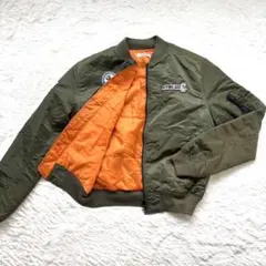 PEANUTS スヌーピー MA-1 ジャケット カーキ M