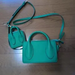 ZARA ミニショルダーバック チャームバック付