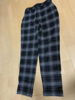 グレー系チェック カジュアルパンツ Mサイズ