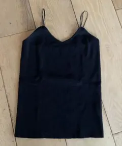 黒 リブ編み キャミソール