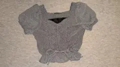 ギンガムチェック パフスリーブシャツ