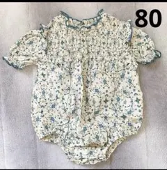 【tete a tete】フリルロンパース　半袖　80