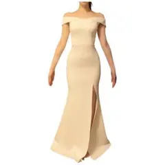 オフショルダー ナイトドレス