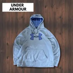 UNDER ARMOUR パーカー グレー XL ビッグロゴ