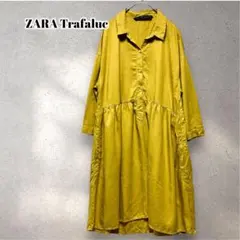ザラ　ZARA Trafaluc　シャツワンピース　七分袖　ポケット付き