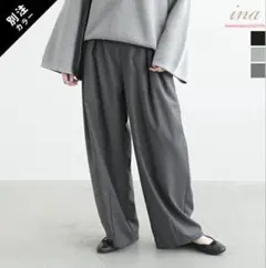 [225354]ina(イナ) 後ゴム前タックパンツ