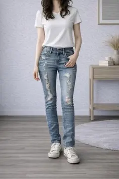 INGNI スキニーデニム Sサイズ ダメージ加工 Y2K ギャル