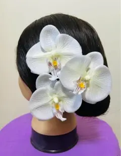 激安　胡蝶蘭　髪飾り　3コ　洋装.和装.結婚式.成人式.パーティー