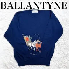 【美品】BALLANTYNE ネイビー カシミヤ ニット セーター