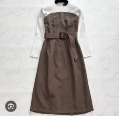 ニットドッキングワンピース　チェック