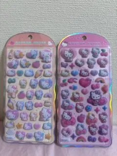 【正規品】コットンパフィーシール キティ ヒョウギャル 2種類セット