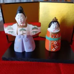 陶器製 雛人形セット 男雛 女雛