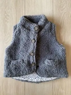 【新品】petit main プティマイン ベビーベスト ボア 70cm