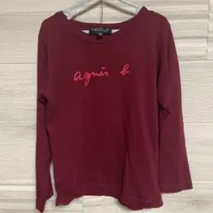 agnes b. アニエスベー アンファン ロゴ 長袖Tシャツ ボルドー120のサムネイル
