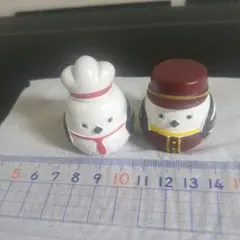 シマエナガ　仕事シリーズ　ミニオブジェ　　かわいい　ホテルマン　コックさん