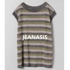 美品 JEANASIS ジーナシス アソートボーダー ニットベスト