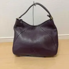 美品♪ヒロフ　ショルダーバック　レザー　パープル