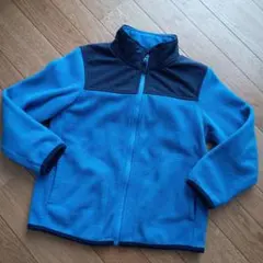 【美品】ユニクロ　フリース　フリースフルジップジャケット　青　黒　120
