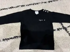 agnes b. ロゴ刺繍 長袖Tシャツ 2ans