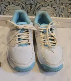 YONEX テニスシューズ ホワイト/ブルー　23.5