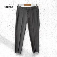 ユニクロ【S】スラックス センタープレス オフィスパンツ グレー
