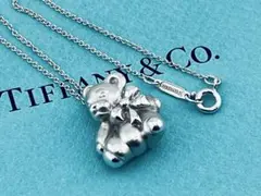f162 ティファニー　テディベア　くま　ネックレス　シルバー　925 bear