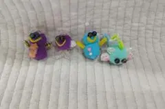 手作りぬいぐるみ　4体セット　かわいい　フェルト　ビーズ