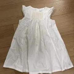 プチバトー　Petit Bateau ホワイトワンピース 24m/86cm