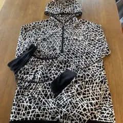 UNDER ARMOURパーカー&パンツ LG BK×WH レディース