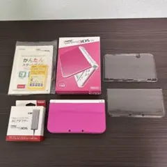 Newニンテンドー3DSLL本体 ピンク×ホワイト　アダプター付