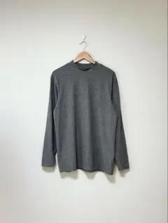 00s NIKE GOLF モックネックロンTee ロゴ刺繍