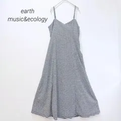 アースミュージック&エコロジー キャミワンピース ボーダー ロング フレア 軽量