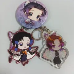 胡蝶しのぶ　缶バッチ、アクリルキーホルダーセット