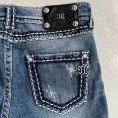 Miss Me ボーイフレンドデニム　クロップド　ダメージ加工