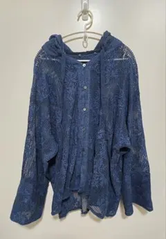 トップス 2WAY MESH DAMASK EMBROIDERY HOOD BLOUSE 2WAY MESH DAMASK EMBROIDERY HOOD BLOUSE - メルカリ