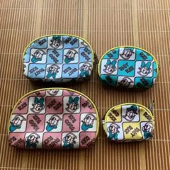 ディズニー　ドナルドダック&デイジーダック　ミニポーチ　4個セット
