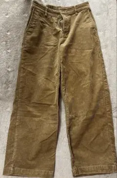 無印良品 MUJIコーデュロイワイドパンツ レディースM ベージュブラウン