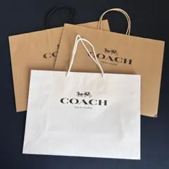 COACH コーチ ショップ袋 紙袋 ショッパー ショッピングバッグ3枚 大きめのサムネイル